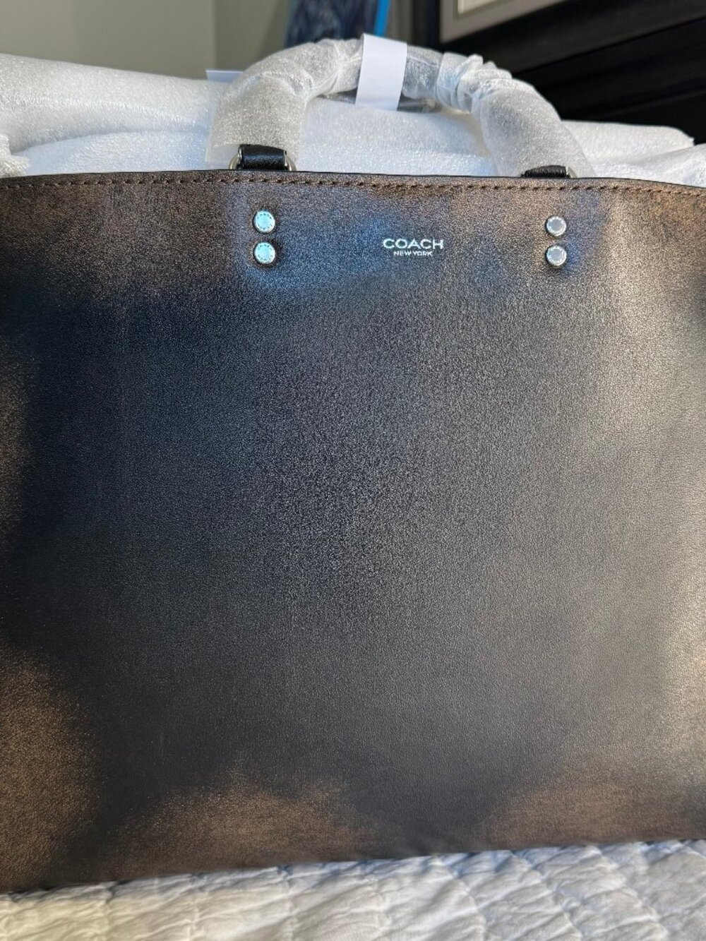 Coach Loved Leather Rogue 40 with Charms